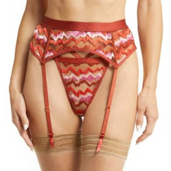 Kilo Brava Embroidered Mesh Garter Belt Peaks and Valleys - Picture 1 of 6